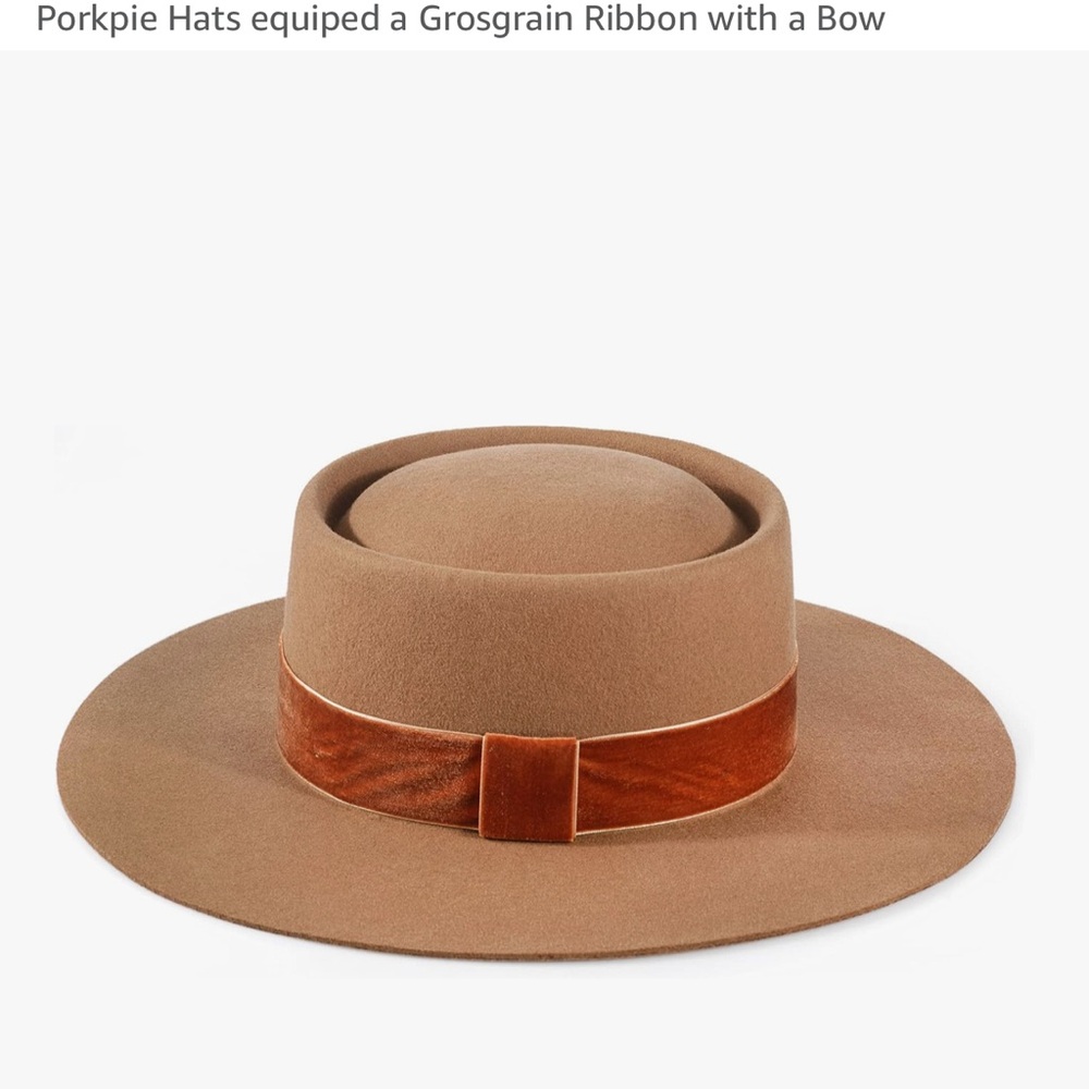 Porkpie Hat with Grosgrain Ribbon